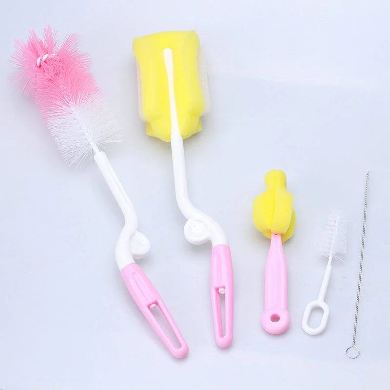 5x Baby Feeding Bottle Cleaning Brush Set Brush Sponge Cleaner Straw Nipple Cleaning Tool Straws Coffee Cleaning