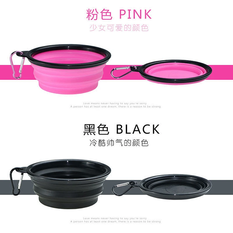 2020 Amazon selling high quality TPE folding portable silicone pet bowl dog bowl for pet