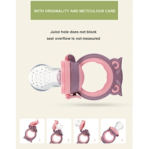 Eco-friendly washable Anti-bacterial Soother Silicone Teether Bite Bag