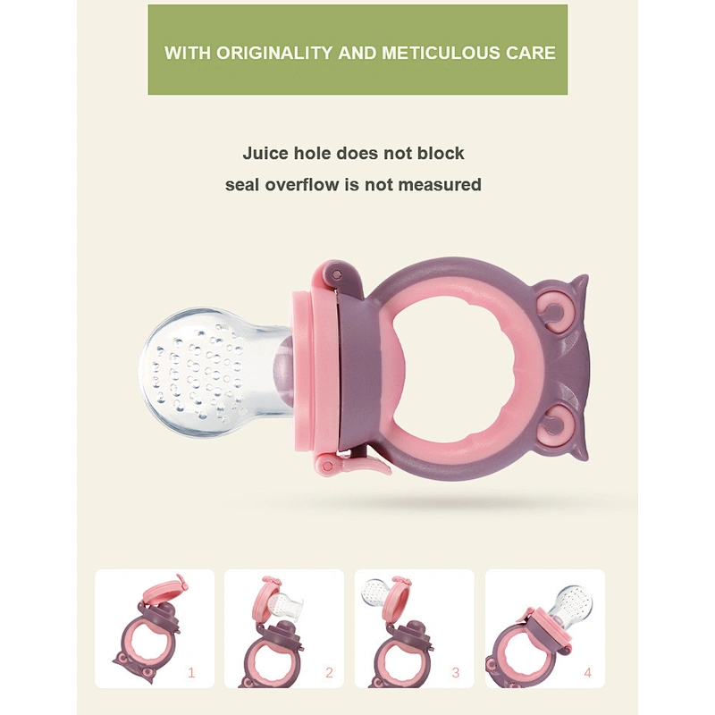 Eco-friendly washable Anti-bacterial Soother Silicone Teether Bite Bag