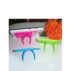 Colorful  Silicone Stick Backed Credit Card  Stand Slot Phone Holder Cradle Bracket Holder Sticker Back Wallet for Smart Mobile