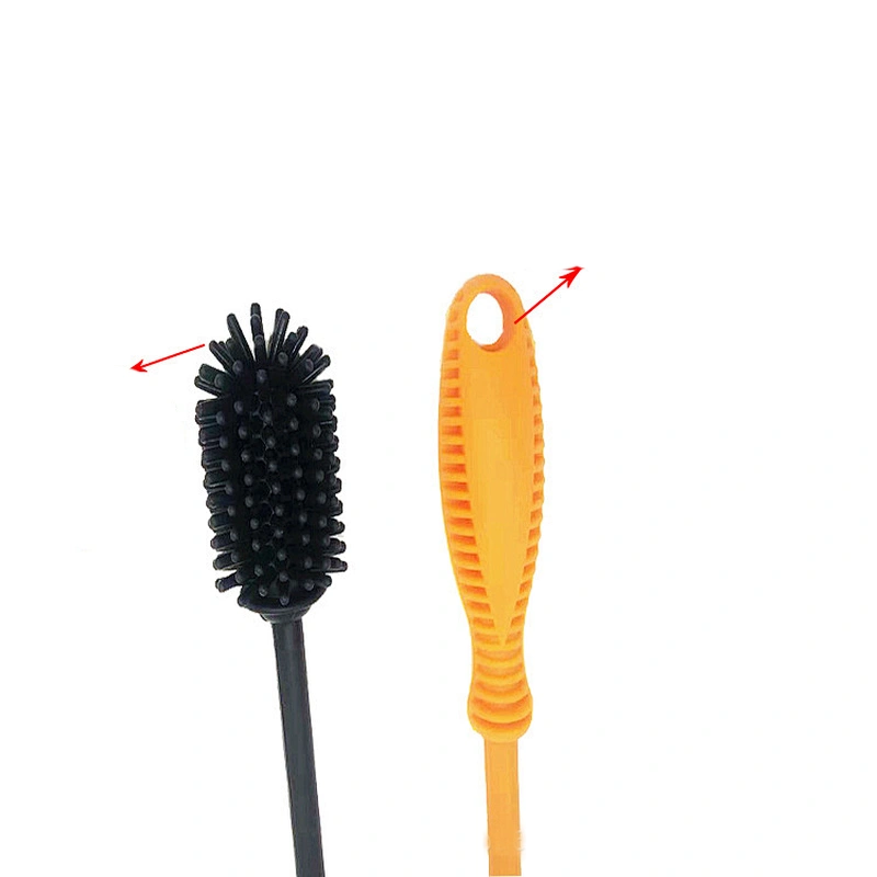Creative Multifunctional Silicone Bottle Brush Soft Baby Milk Feeding Bottle Brush Cleaner Cleaning Cleaner Brusher