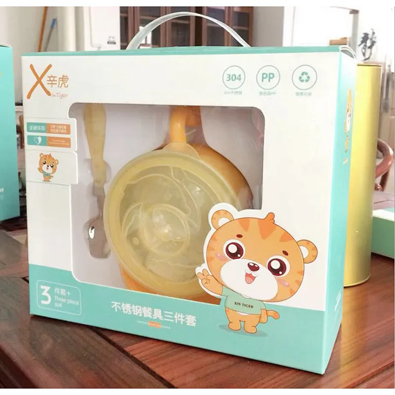 304 stainless steel Food grade silicone  suction cup bowl for baby