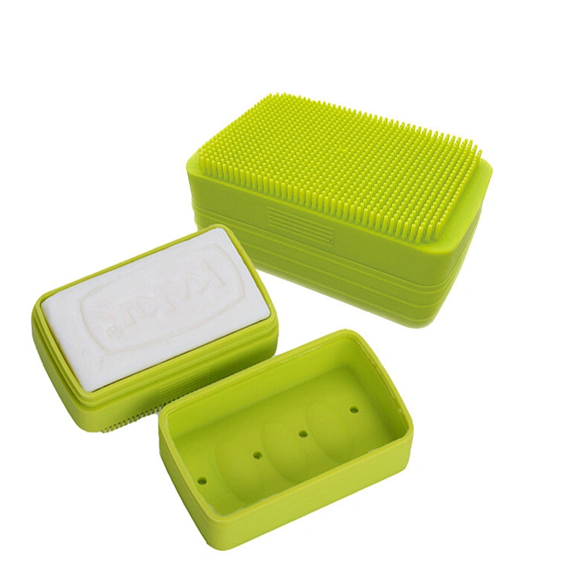 Multifunctional Soft Silicone baby bath dispensing dish brush  baby Shower Care hair  soap