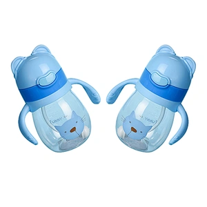 Durable anti-skid safety eco friendly silicone milk bottle with double canopy for baby