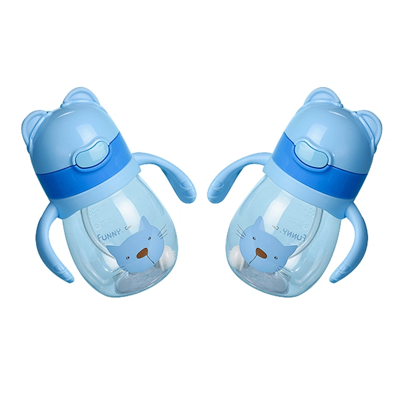 Durable anti-skid safety eco friendly silicone milk bottle with double canopy for baby