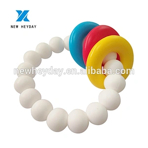 factory custom baby   silicone teether beads Food Grade  silicone teething beads bulk