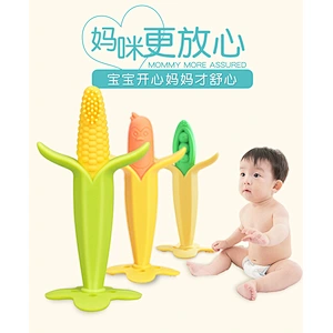 Amazon top sellers BPA free safe soft train brain pean and banana pattern food-grade sillicione teether for baby for feeding