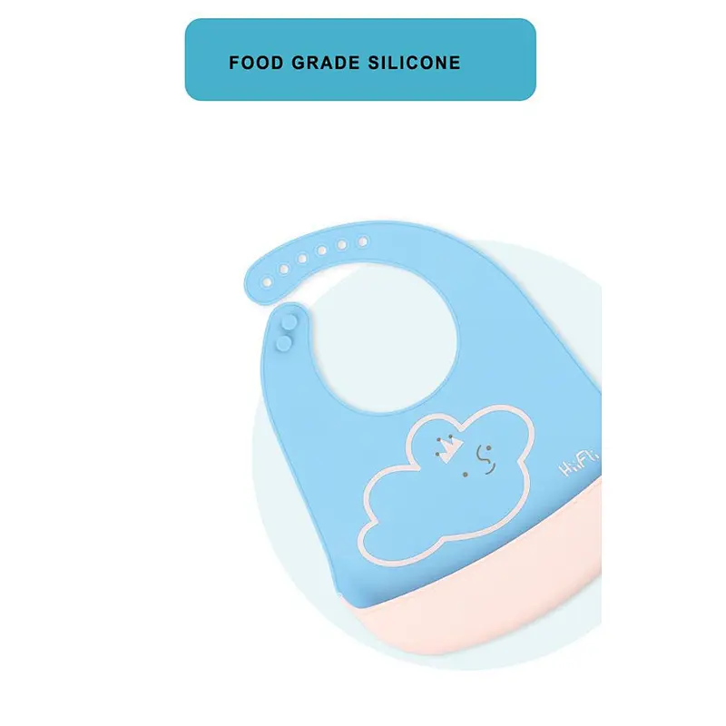 2020 OEM/ODM waterproof foldable easy to clean and carry baby bib food grade silicone for feeding