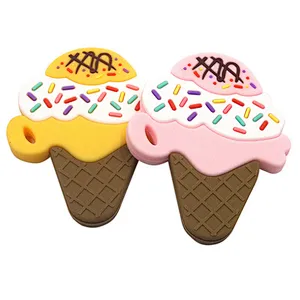 2020 new teething toy ice cream BPA free silicone baby teether