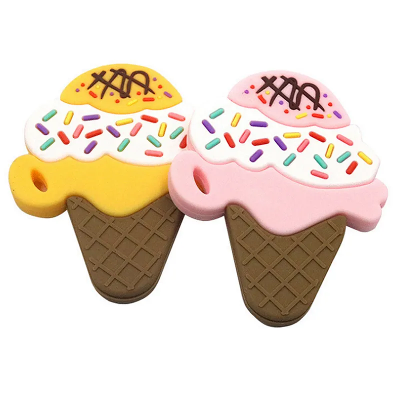 2020 new teething toy ice cream BPA free silicone baby teether