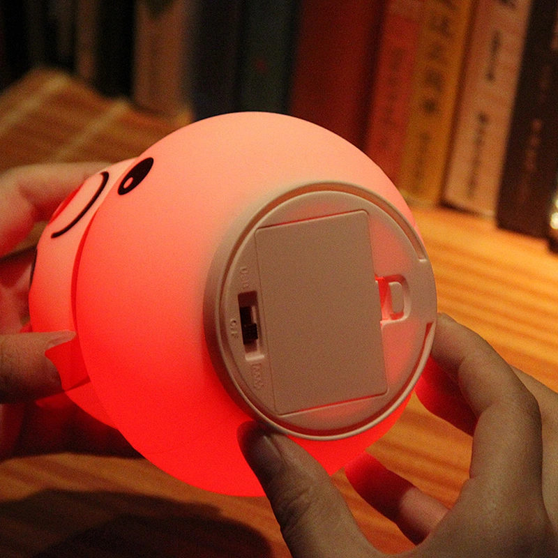 stylish colorful christmas light silicone night light charging  for baby for sleeping