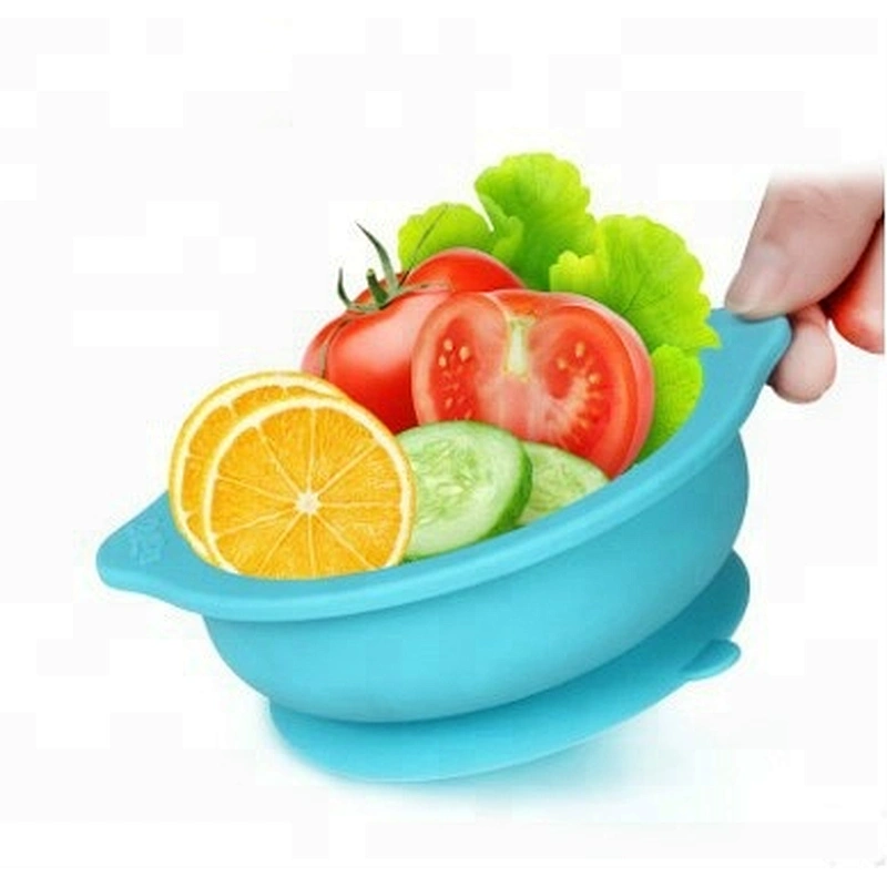 Colorful food grade silicone baby feeding bowl