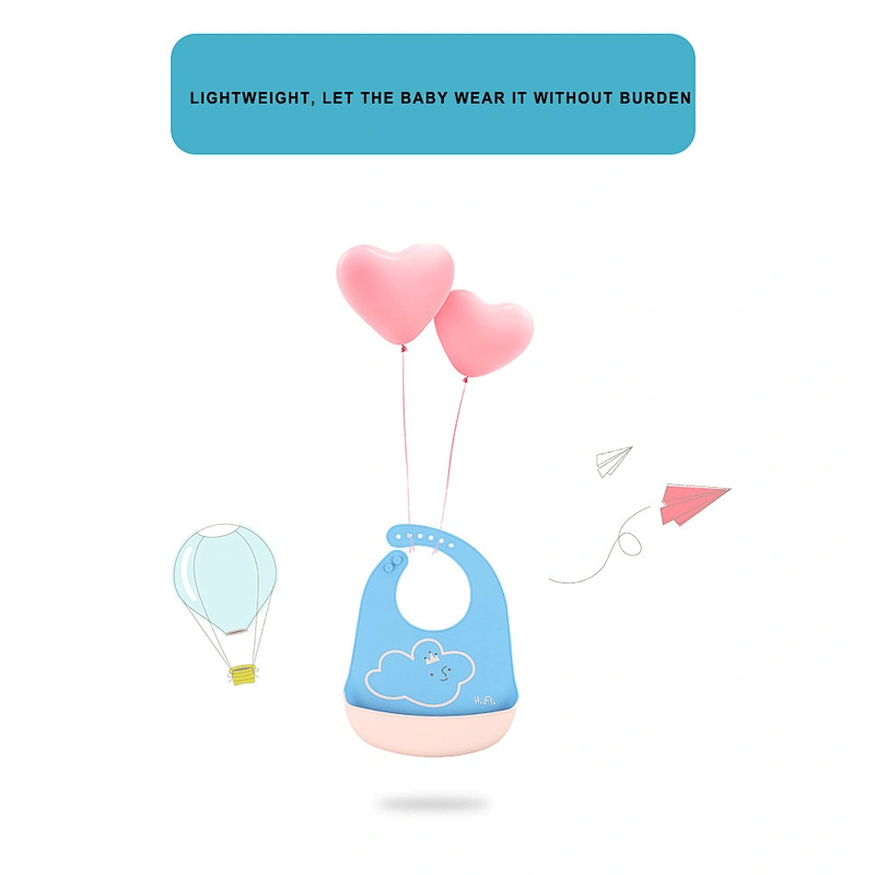 2020 OEM/ODM waterproof foldable easy to clean and carry baby bib food grade silicone for feeding