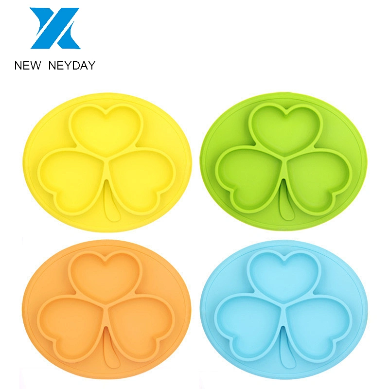 Wholesale Amazon hot selling food grade healthy hot dinner  silicone suction baby dinner  plate