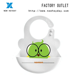 Cartoon animals Food Grade silicone Baby bib