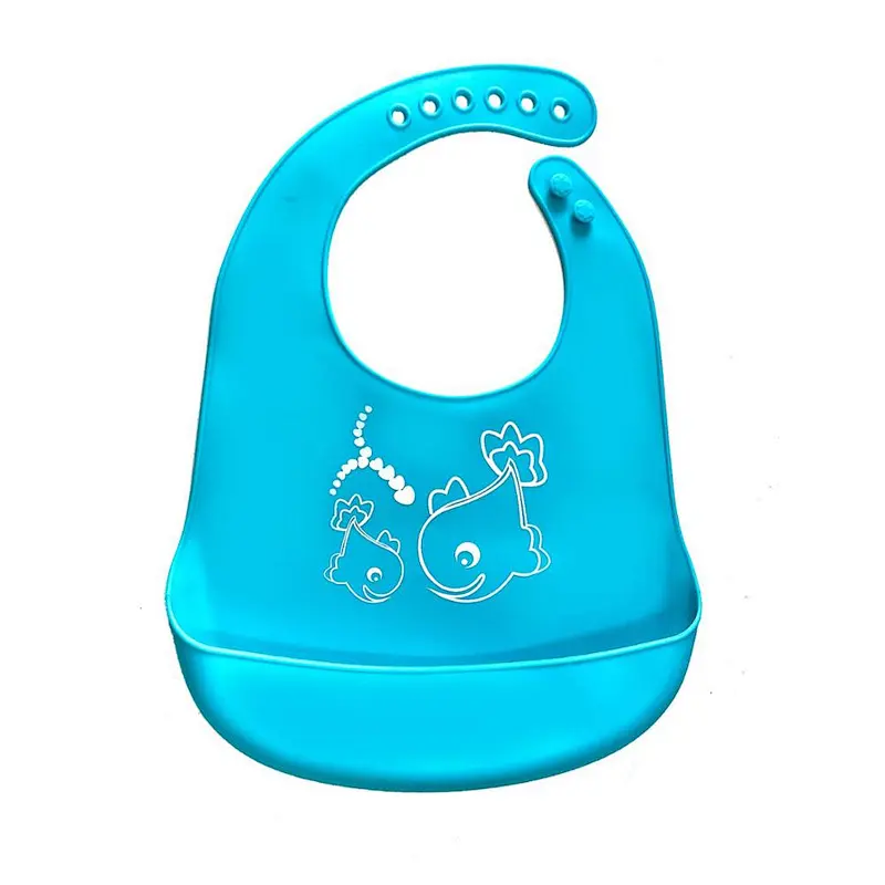 Custom Wholesale cute Silicone Baby Bibs with Pocket Toddler, Comfortable and Adjustable Soft Feeding Bibs Color