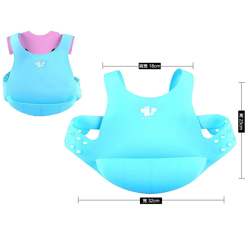 2020 BPA free waterproof foldable easy to clean durable baby silicone bib for the boys and girls for feeding