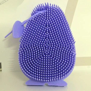 Multifunctional Soft face  Silicone baby bath  brush dish brush  baby Shower Care cartoon toilet brush