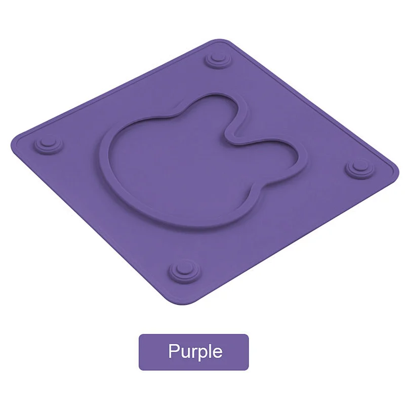 2020 Amazon top sellers integrated non-slip detachable easy to clean wood silicone platter plate for for baby for feeding