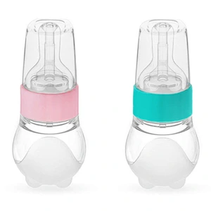exclusive  foos grade silicone Manual extrusion type Infant feeding cap medicine  bottle device