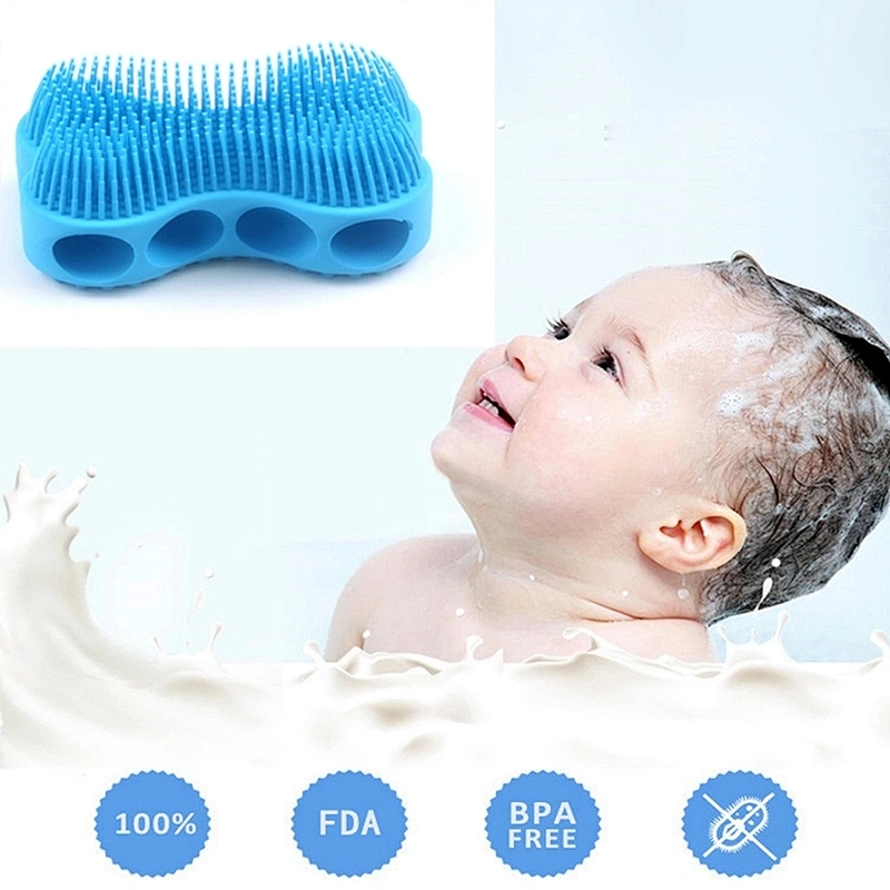 Silicone waterproof body exfoliating scalp massager bath brush