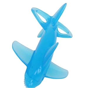BPA free Safety Food Grade Silicone Baby Teething Toy Shark Teether