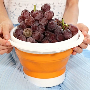 2020 customize cheap Leakproof portable foldable silicone Car wash bucket