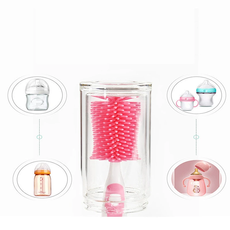 Multifunctional health safe soft silicone  cleaning brush for mothers for cleaning various cups and bottles