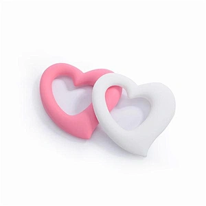 Free Samples food grade new design silicone heart teether