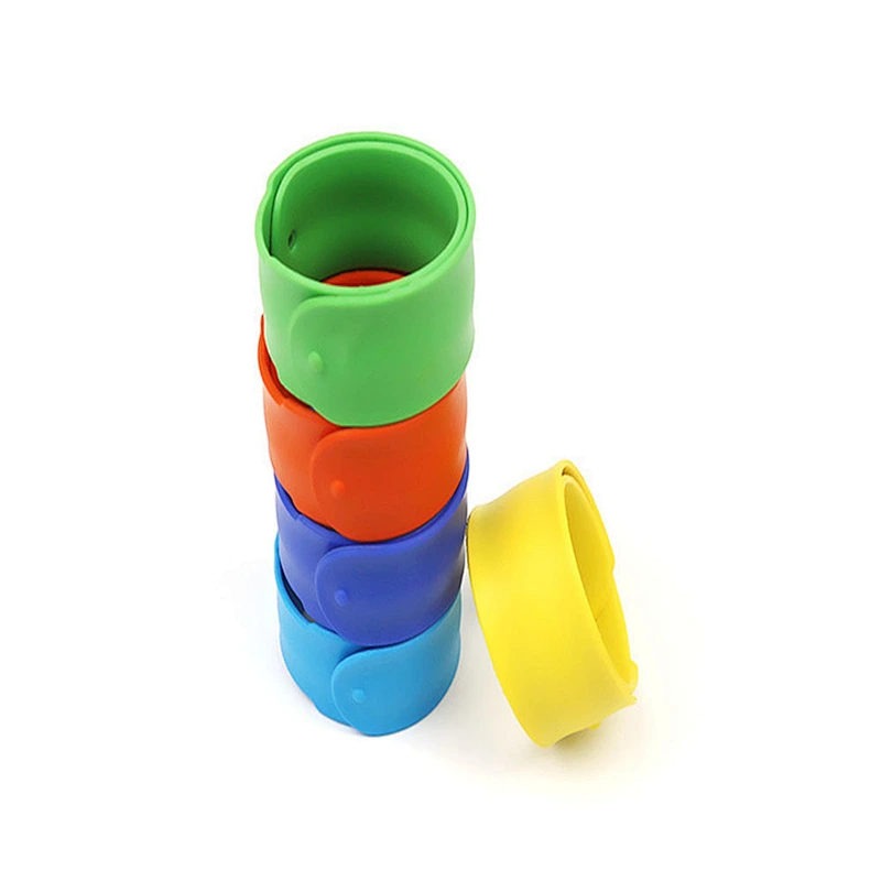 Amazon top sellers diverse colors Silicone bracelet pat ring children's tape measure wrist band bracelet toy for baby