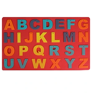 custom  Educational Child  puzzle Toy arabic letter puzzle silicone beads