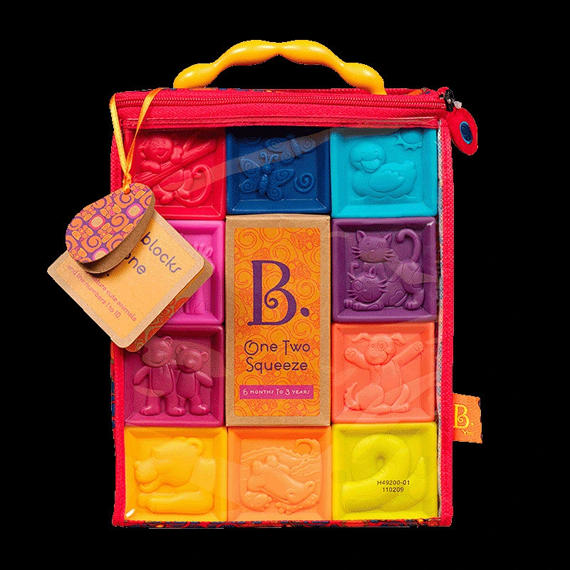 Hot selling silicone square building blocks kid's educational constuct training toys