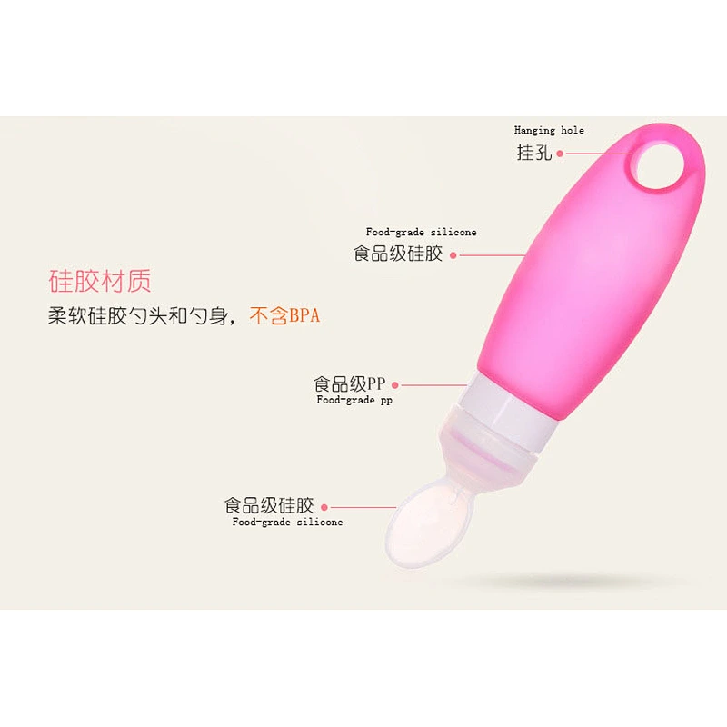 2020 new eco-friendly FDA-certified food grade silicone extruded food supplement bottle set for baby for feeding