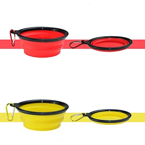 2020 Amazon selling high quality TPE folding portable silicone pet bowl dog bowl for pet