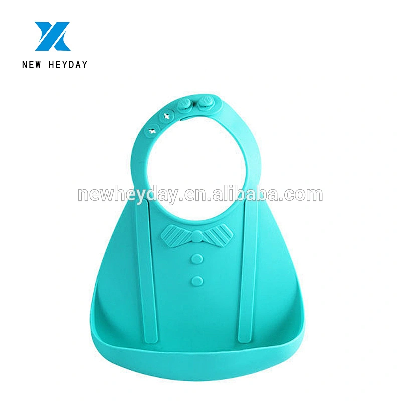 Bpa Free 3D designed waterproof  silicone girl bowknot bib factory custom