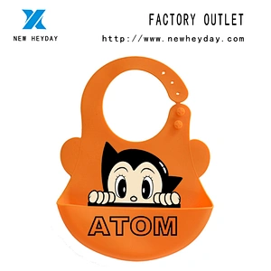 Cartoon animals Food Grade silicone Baby bib
