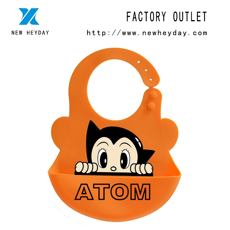 Cartoon animals Food Grade silicone Baby bib
