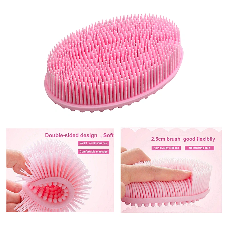 2020 Amazon top sellers soft durable flexible waterproof food-grade silicone bath brush for baby for bath