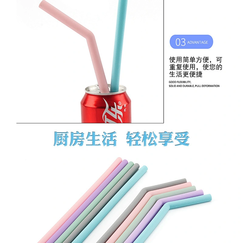 Amazon top sellers eco-friendly recycle healthy  foldable food-grade silicone straw for drinks