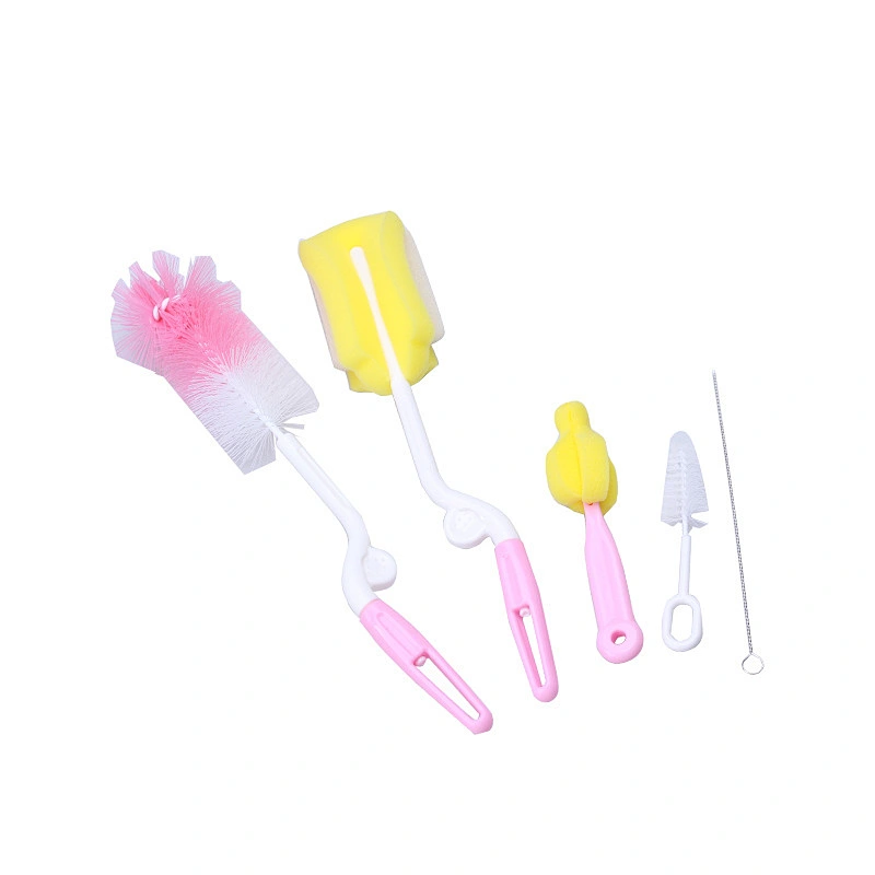 5x Baby Feeding Bottle Cleaning Brush Set Brush Sponge Cleaner Straw Nipple Cleaning Tool Straws Coffee Cleaning