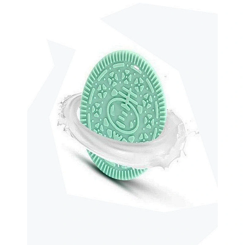 Food-grade silicone biscuit shaped teether for baby for feediing