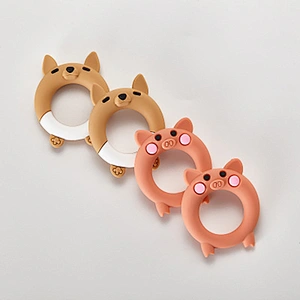 Manufactory Wholesale silicone baby fruit teether toys 2020 shanghai supplier