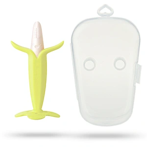 Food grade  soft baby finger silicone baby training toothbrush