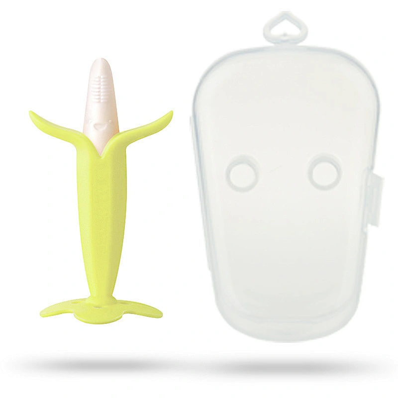 Food grade  soft baby finger silicone baby training toothbrush