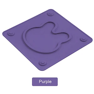 2020 Amazon top sellers integrated non-slip detachable easy to clean wood silicone platter plate for for baby for feeding