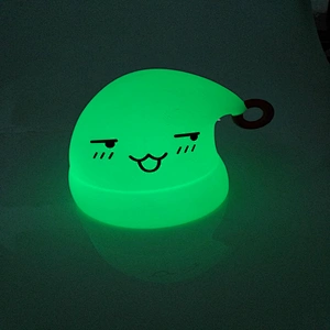 custom colorful LED bed sensor silicone snowman light for baby for sleeping