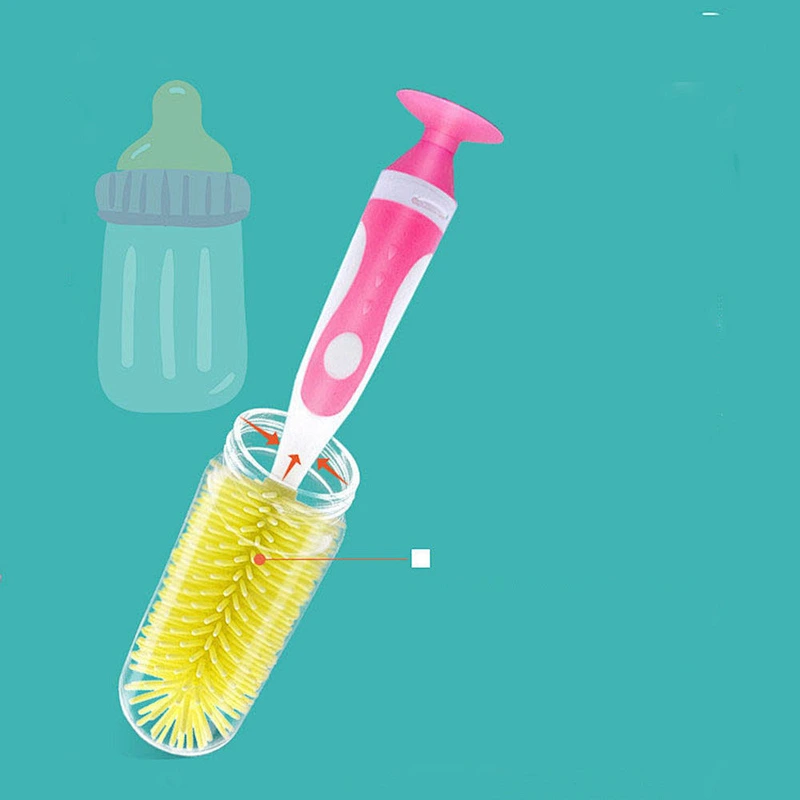 Multifunctional health safe soft silicone  cleaning brush for mothers for cleaning various cups and bottles