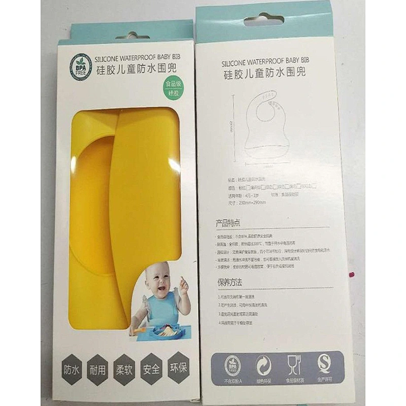 China manufacturer custom eco-friendly cute wholesale silicone free baby bib for kids