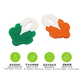 BPA FREE Funny cute safe food-grade silicone vegetable baby teether for Baby for feeding